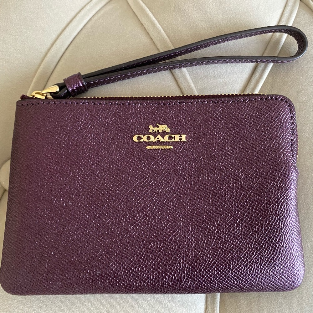 Coach Plum Wristlet